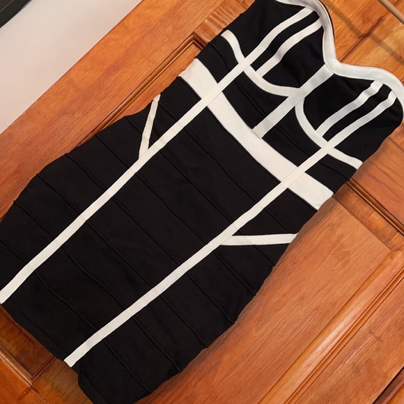 Forever21 Black and White Bandage Mini Dress - Picture 3 of 4